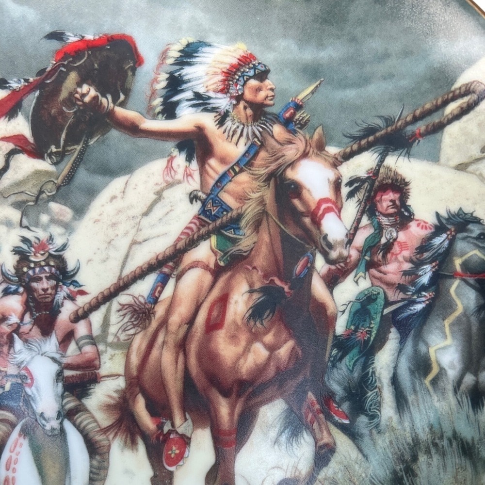 1993 Hamilton Collection "War Party" Plate by Stan McCarthy - Picture 4 of 4